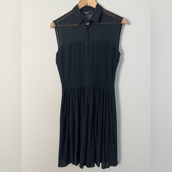 Armani Exchange Whimsigoth Dark Feminine Button Down‎ Shirt Dress Sheer Size 4 - Picture 1 of 8